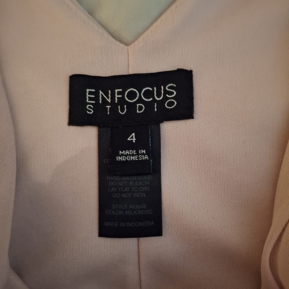 Enfocus Studio Women's Blush Pink And Black Midi Dress - Picture 6 of 11